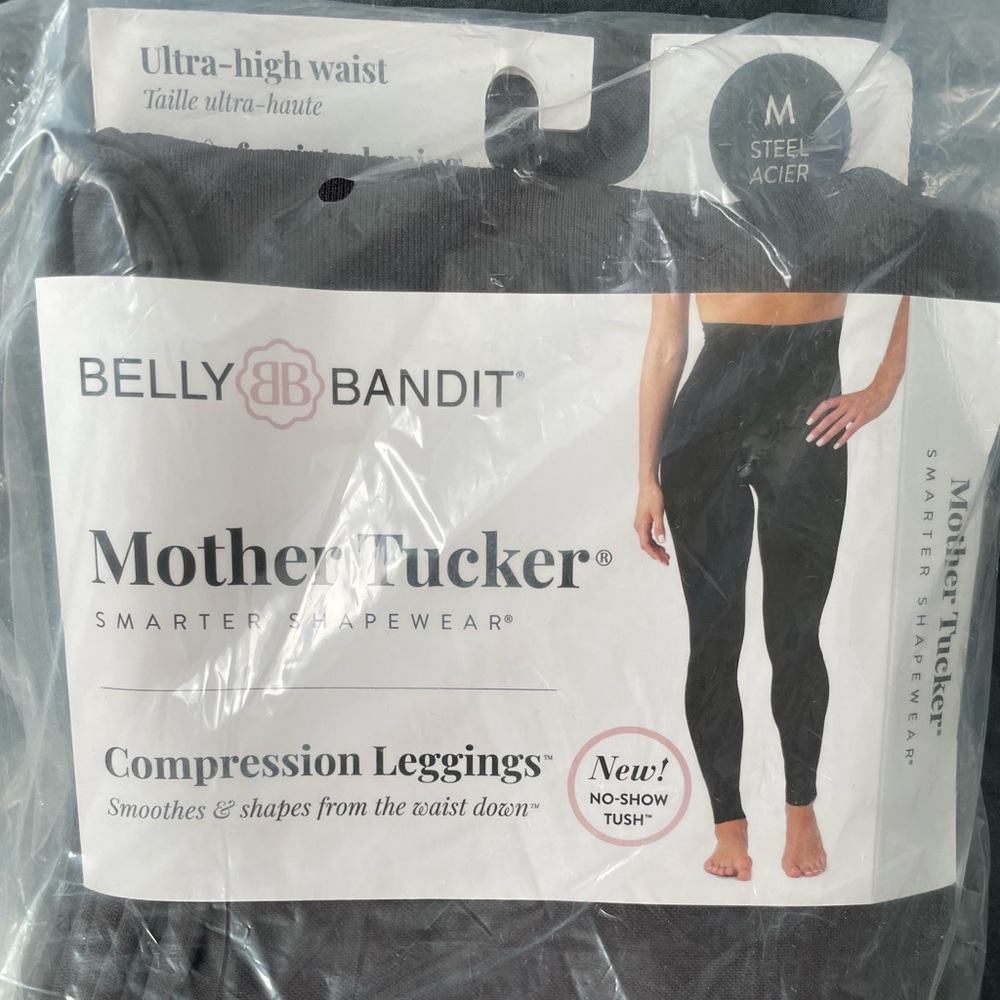 Belly Bandit Mother Tucker Ultra-High Waist Compression Leggings - M Steel Grey